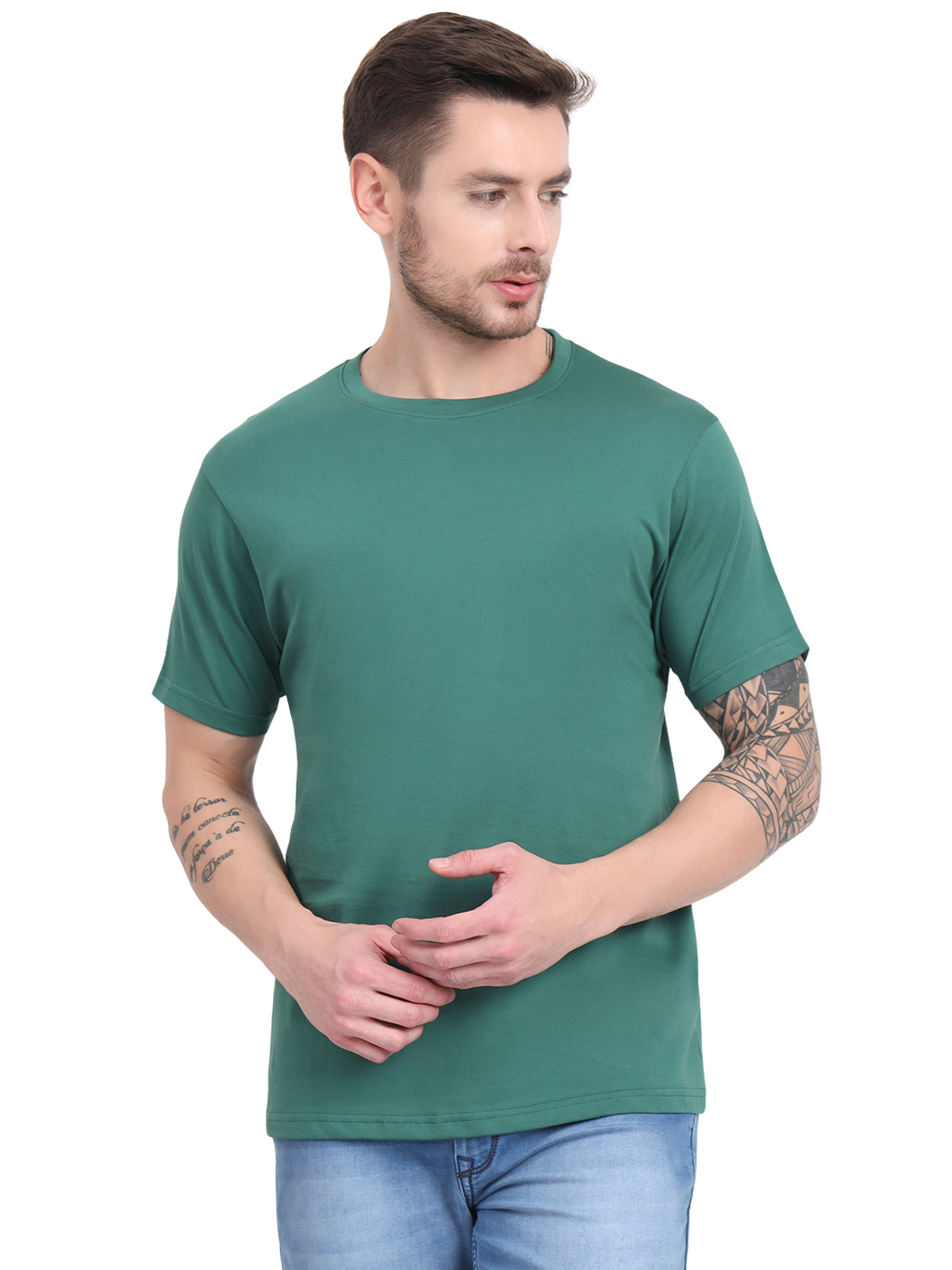 Supima Crew - Hunter Green